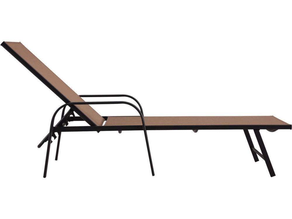 Set of 2 "Farniente" metal sun loungers - Taupe
