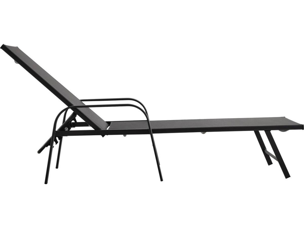 Set of 2 "Farniente" metal sun loungers - Grey