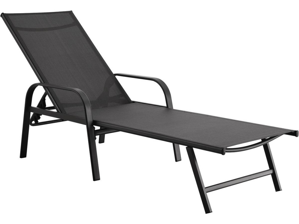 Set of 2 "Farniente" metal sun loungers - Grey