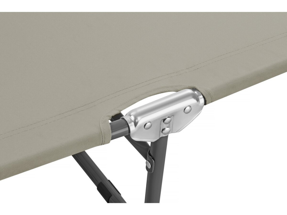 Lazy" folding sunlounger - With sunshade - Taupe