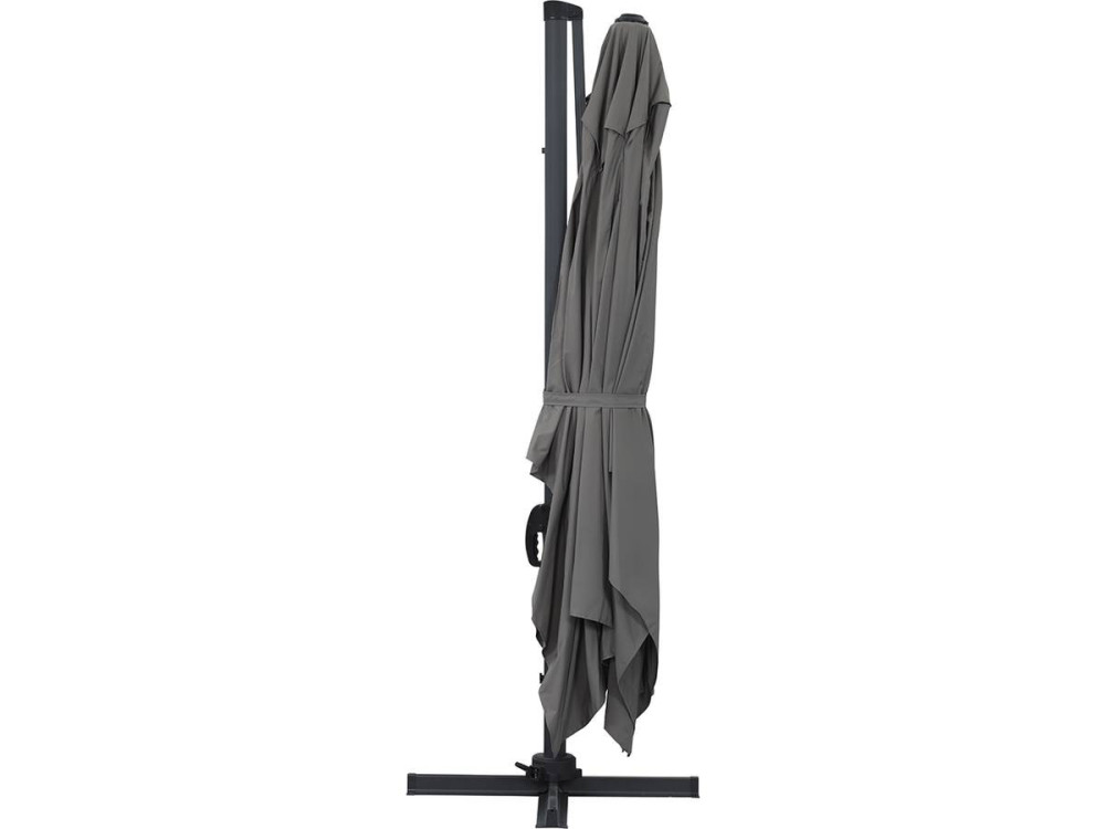 Outdoor garden umbrella "Sun 4" - Rectangle - 3 x 4 m - Grey + Protective cover