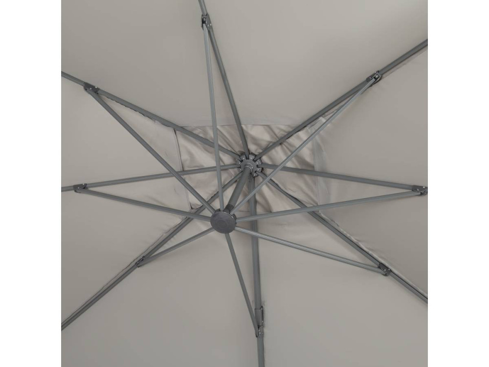 Outdoor garden umbrella "Sun 4" - Rectangle - 3 x 4 m - Grey + Protective cover
