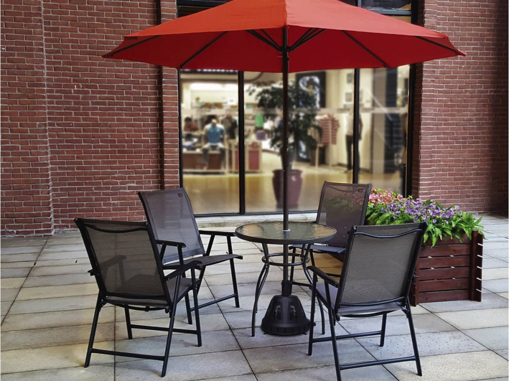 Garden heating parasol base "Colas" - Black