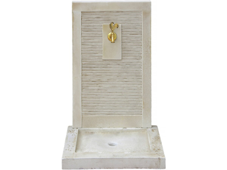 ETNA" fountain - reconstituted stone - 57 x 42 x 87 cm Beige