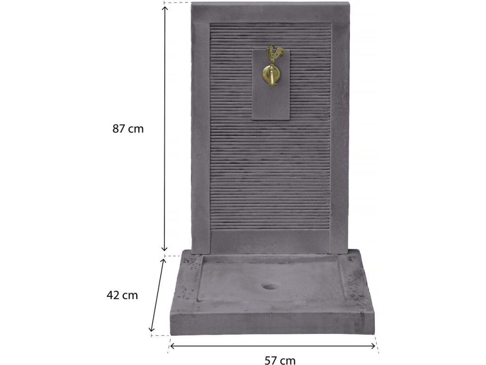 ETNA" fountain - stone - 57 x 42 x 87 cm - Grey