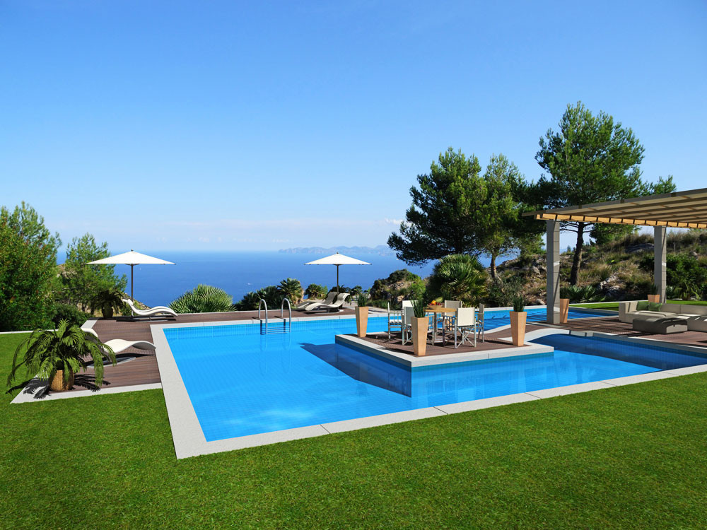 Synthetic grass "VERDI 3"  3 colors - 2 x 5 m x 30 mm