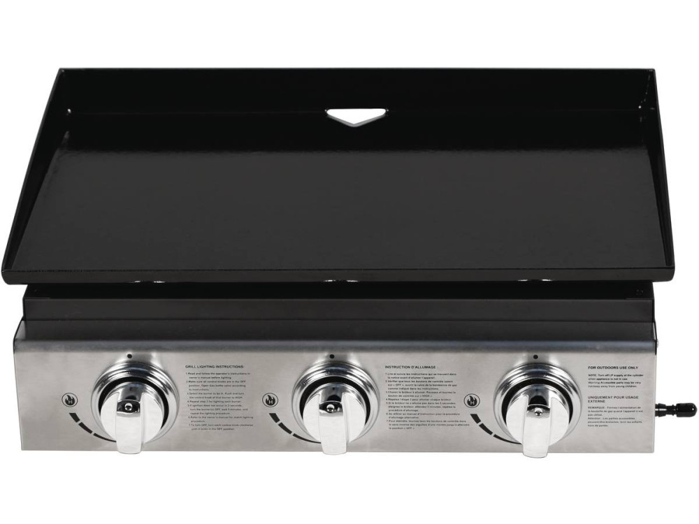 Plancha "Presto 3" - 3 burners - 7.5kW - Grey