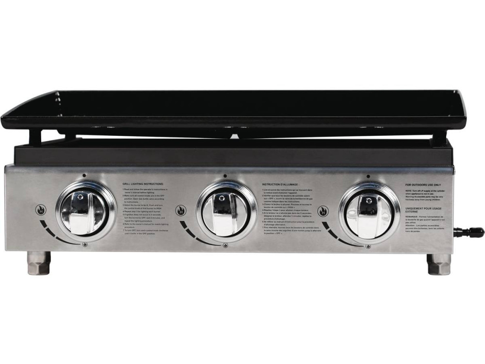 Plancha "Presto 3" - 3 burners - 7.5kW - Grey