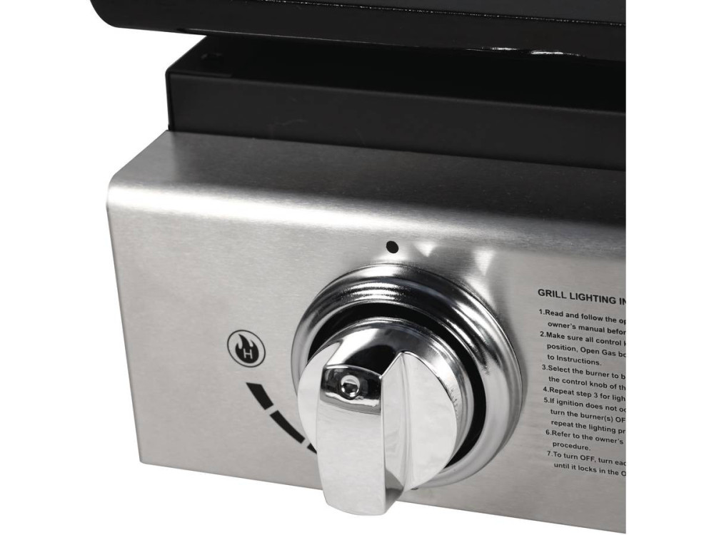 Plancha "Presto 3" - 3 burners - 7.5kW - Grey