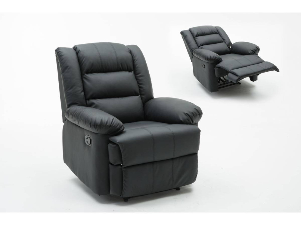 "Buckingham" relax armchair - Black