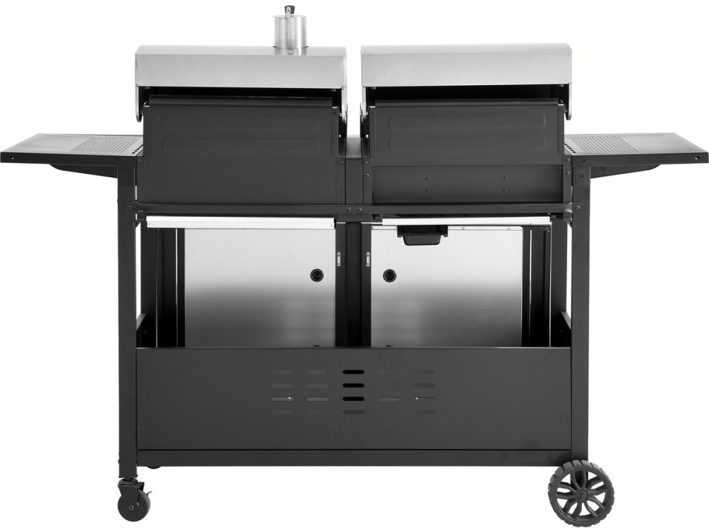 Western 2 in 1 metal gas and charcoal barbecue - Black