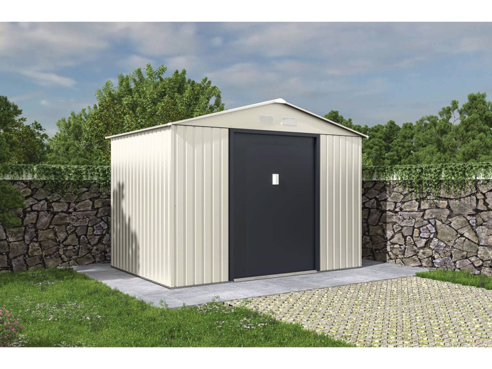 Nebraska metal garden shed - 5.29 m² - Beige