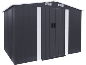 Boston" metal garden shed - 5.29 m² (4.76 m2 floor area) - Grey