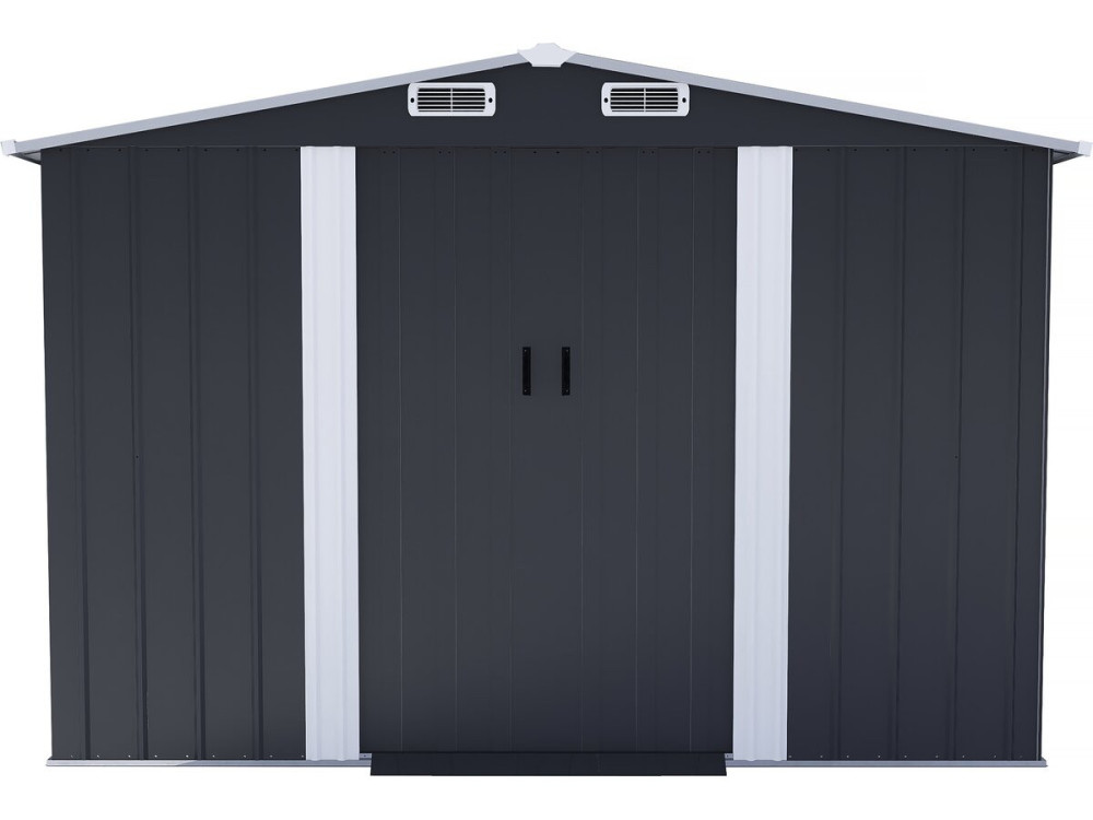 Boston" metal garden shed - 5.29 m² (4.76 m2 floor area) - Grey