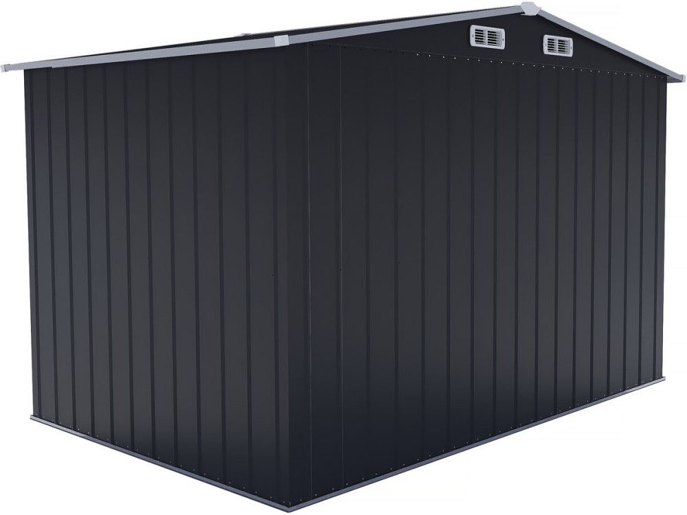 Boston" metal garden shed - 5.29 m² (4.76 m2 floor area) - Grey