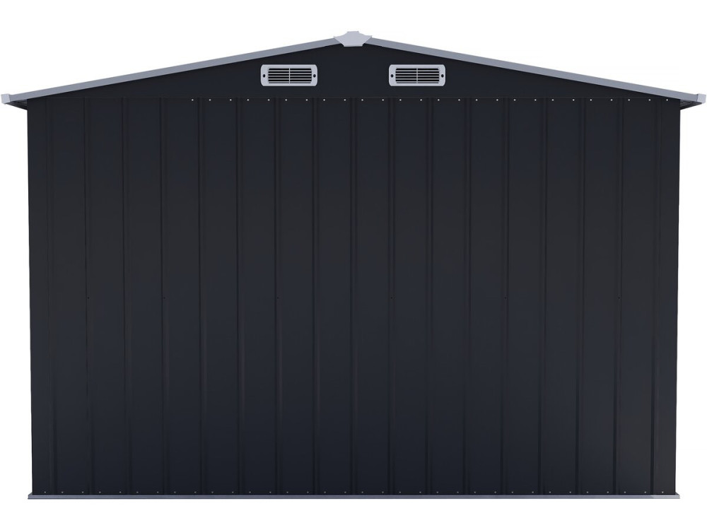 Boston" metal garden shed - 5.29 m² (4.76 m2 floor area) - Grey