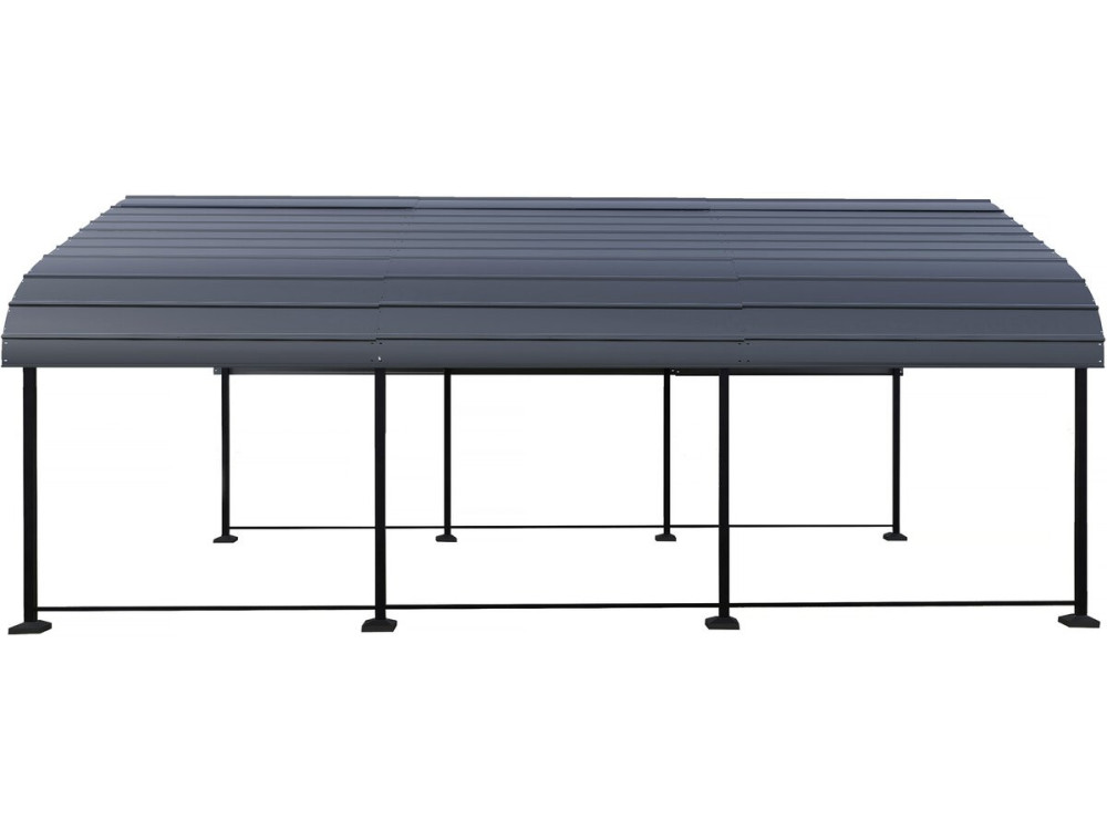 Phoenix" metal carport - 13.5 m² - Grey