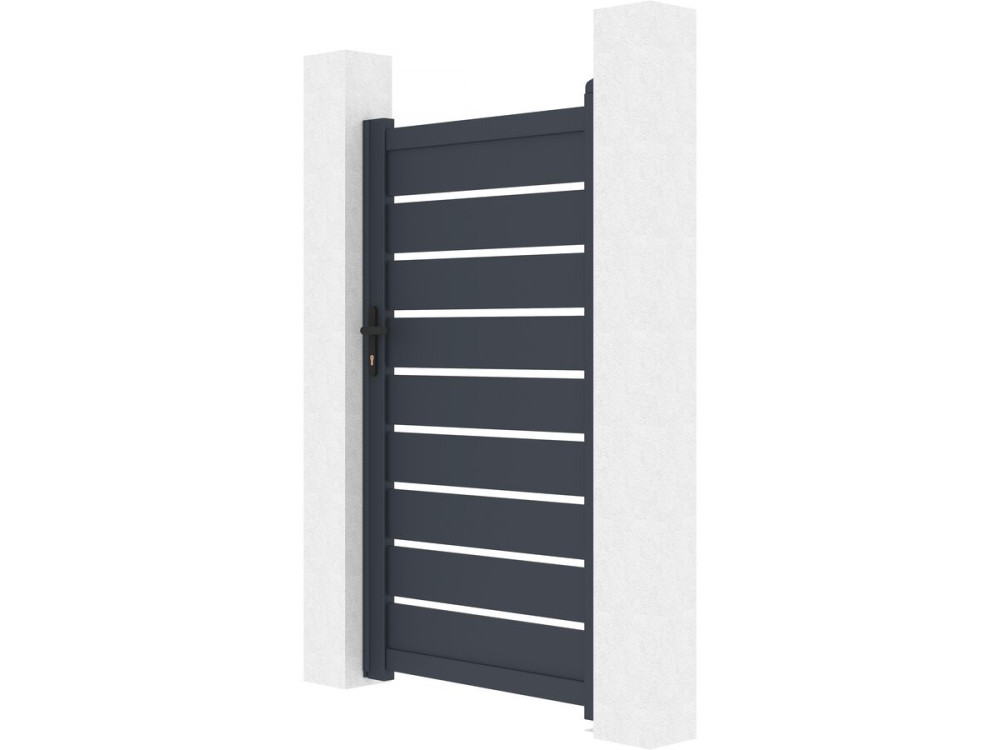Bastien aluminum gate - 100 x 176 cm - Anthracite