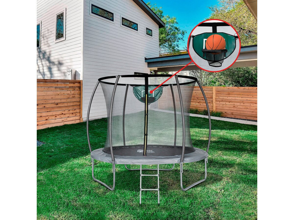 Prestige trampoline "jumper" 2.44 m and basketball hoop
