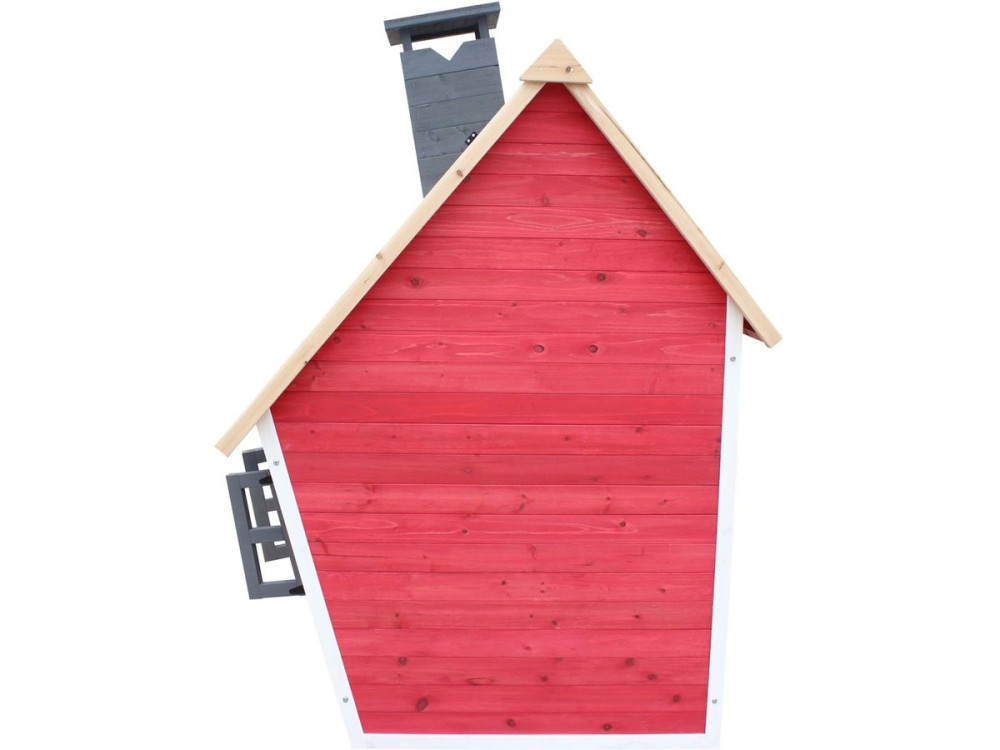 Lilou playhouse - 119.5 x 156 x 102 cm - Red/Grey