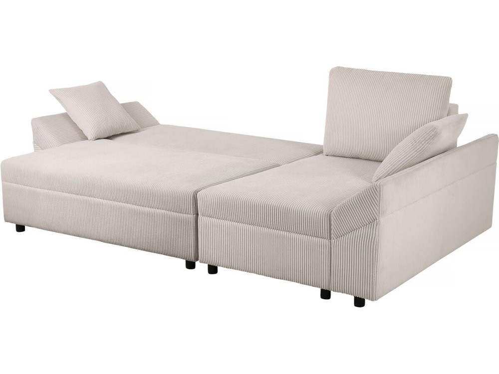 Vaugirard II corduroy corner sofa - 3 seater - Beige