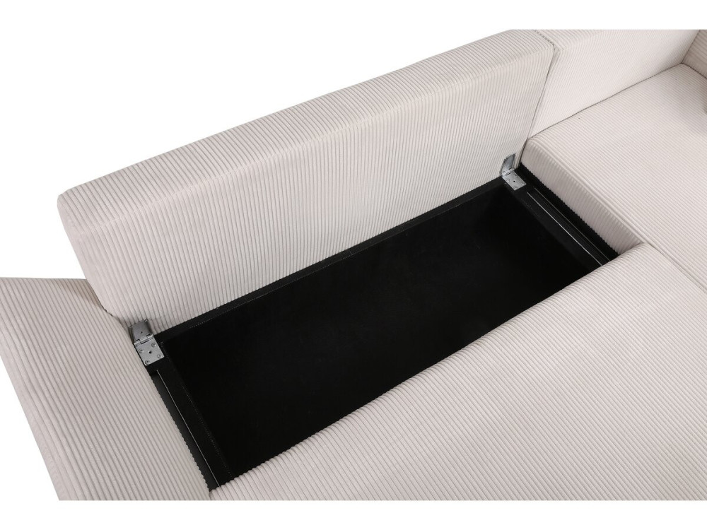 Vaugirard II corduroy corner sofa - 3 seater - Beige