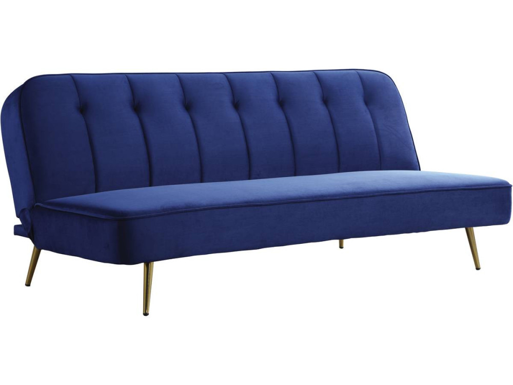 James Velvet Clic Clac Sofa - 180 x 83 x 75 cm - 3 seater - Dark blue