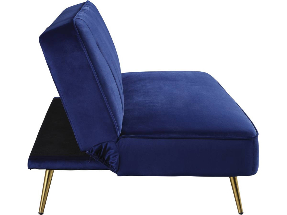 James Velvet Clic Clac Sofa - 180 x 83 x 75 cm - 3 seater - Dark blue
