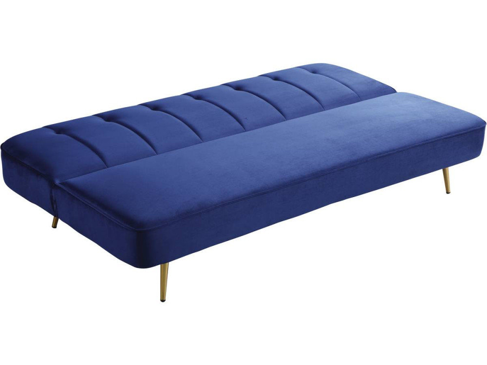 James Velvet Clic Clac Sofa - 180 x 83 x 75 cm - 3 seater - Dark blue