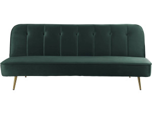 “James” velvet Clic Clac sofa - 180 x 83 x 75 cm - 3 seats - Dark green.