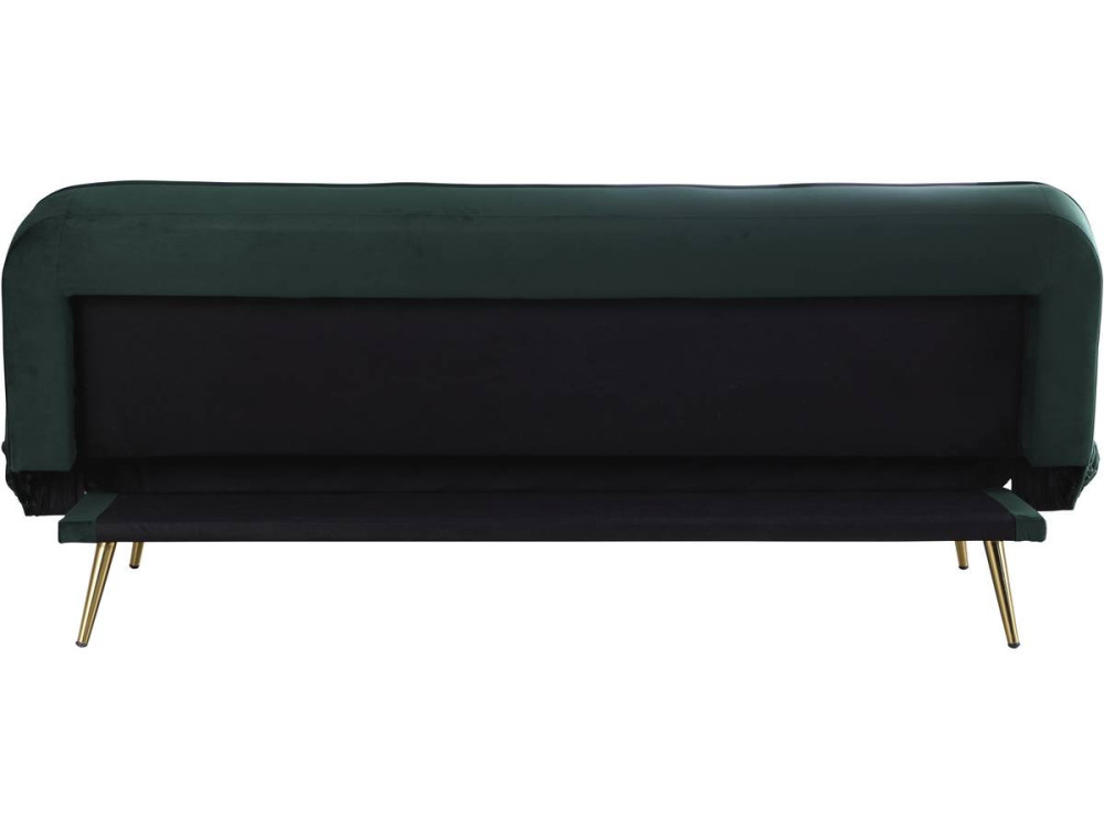 “James” velvet Clic Clac sofa - 180 x 83 x 75 cm - 3 seats - Dark green.