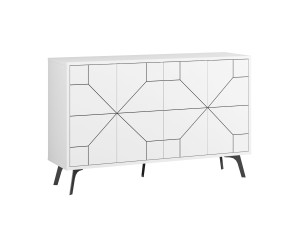 Dune" wooden sideboard - 123 x 35 x 62 cm - White