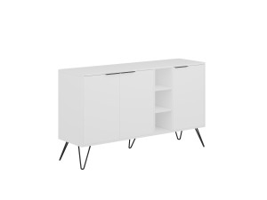 Clara" wooden sideboard - 142 x 35 x 83 cm - White