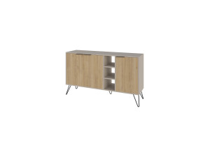 Clara" wooden sideboard - 142 x 36 x 83 cm - Stoneware