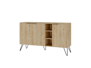 Clara" wooden sideboard - 142 x 36 x 83 cm - Beige