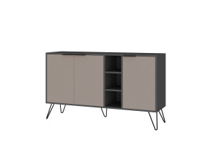 Clara" wooden sideboard - 142 x 36 x 83 cm - Light mocha brown