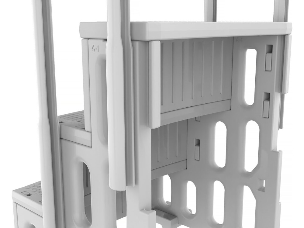 Nathan" simple pool staircase - 3 steps - plastic