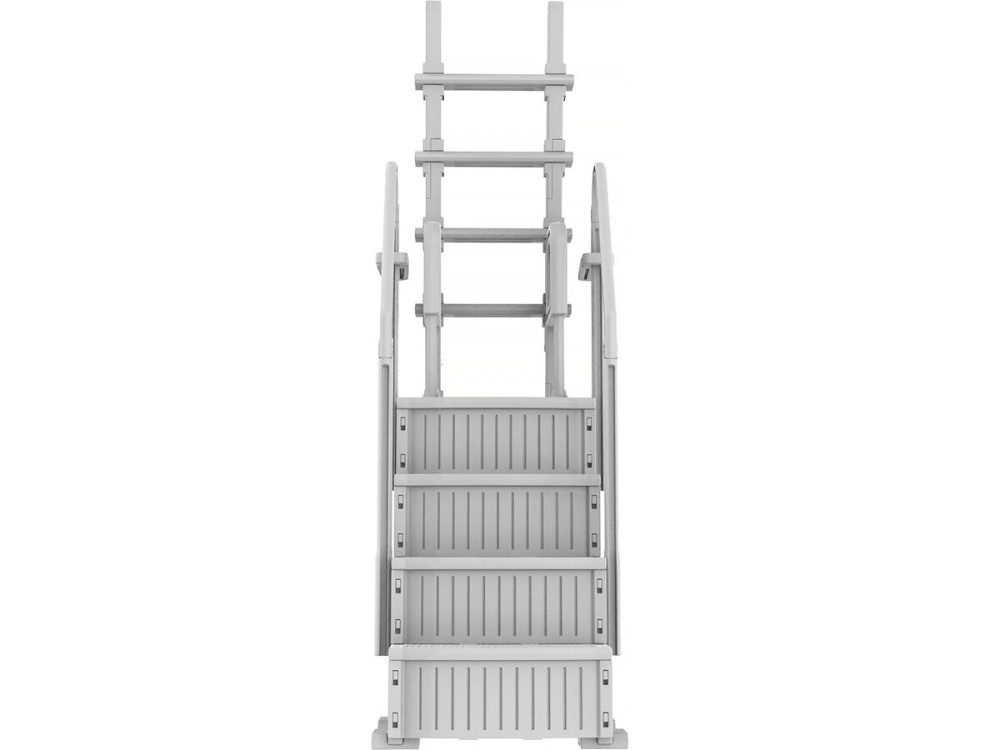 Mario" double pool staircase with child safety system