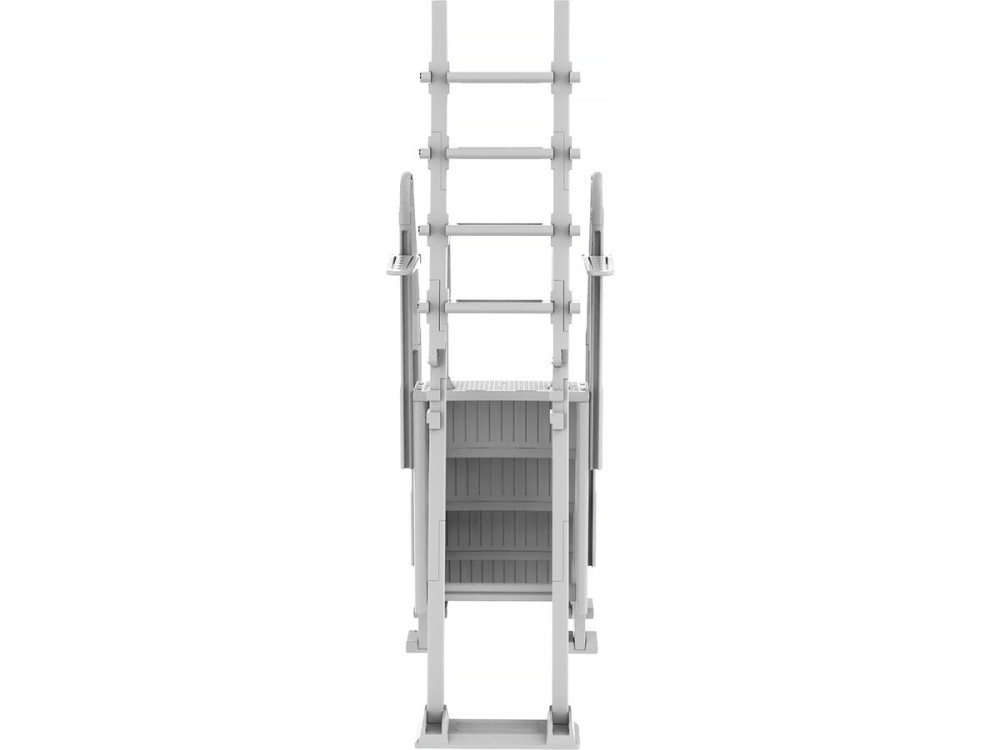 Mario" double pool staircase with child safety system